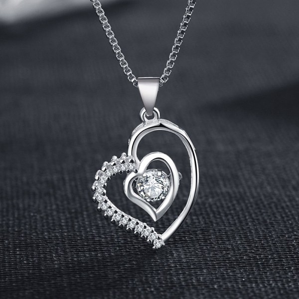 PandaHall Brass Micro Pave Cubic Zirconia Pendants, Heart, Clear, Platinum Brass+Cubic Zirconia Heart Clear