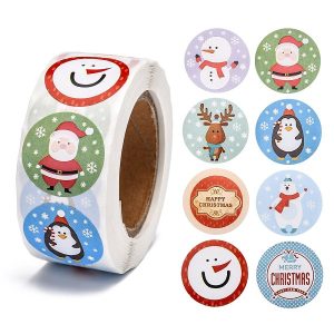 PandaHall Christmas Roll Stickers, 8 Different Designs Decorative Sealing Stickers, for Christmas Party Favors, Holiday Decorations...