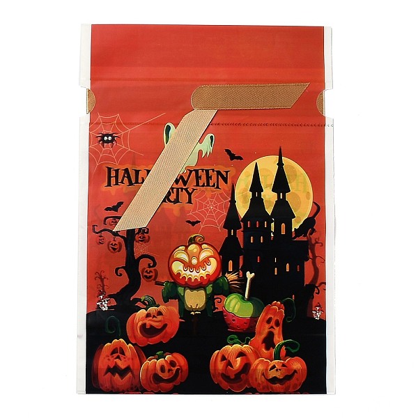 PandaHall Halloween Creative Drawstring Pockets, for Halloween Party Favor Supplies Halloween Party Bags, Rectangle with Haunted House &...