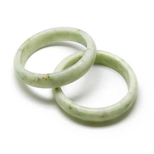 PandaHall Natural Jade Bangles, 2-1/4 inch~2-1/2 inch(58~62mm) Jade