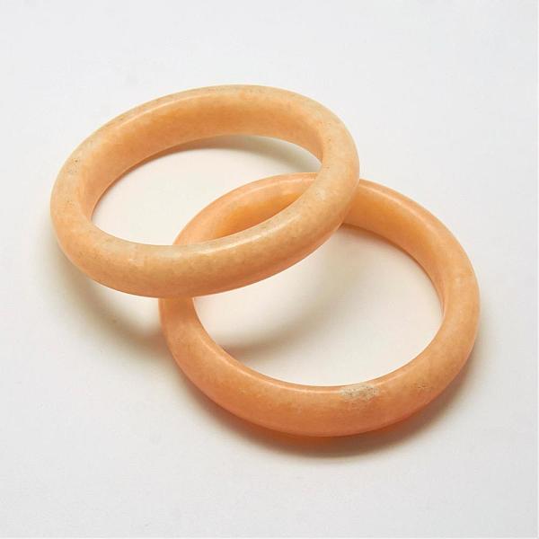 PandaHall Natural Pink Aventurine Bangles, 2-1/4inch~2-1/2inch(58~62mm) Pink Aventurine