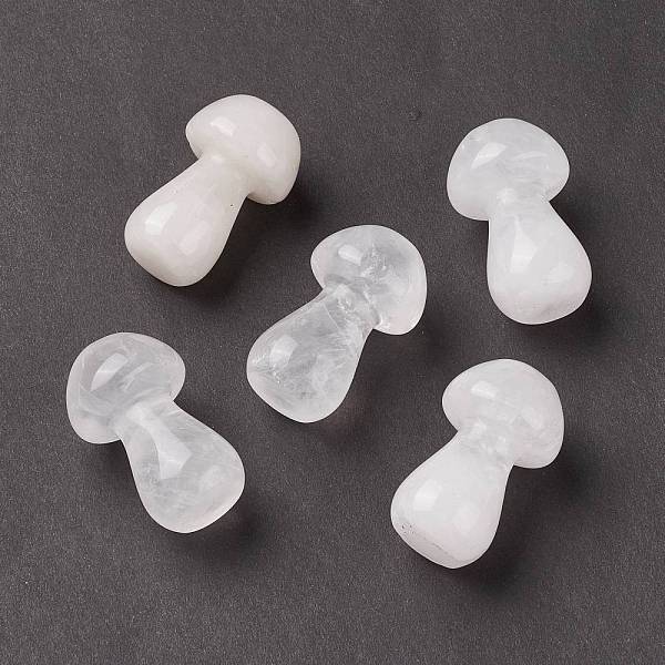 PandaHall Natural Quartz Crystal GuaSha Stone, Gua Sha Scraping Massage Tool, for SPA Relaxing Meditation Massage, Mushroom Shaped...