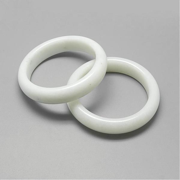 PandaHall Natural White Jade Bangles, 2-1/4inch~2-1/2inch(58~62mm) White Jade