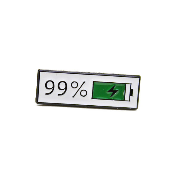 PandaHall Rectangle with Word 99% Enamel Pin, Electrophoresis Black Plated Alloy Badge for Backpack Clothes, Green, 20x7mm Alloy+Enamel...