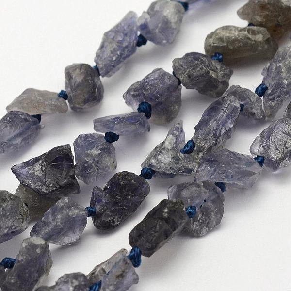 PandaHall Rough Raw Natural Kyanite/Cyanite/Disthene Beads Strands, Nuggets, 5~10x5~8mm, Hole: 1mm, about 49~53pcs/strand, 15.7 inch(39.9cm)...