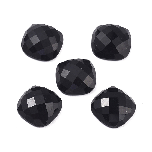 PandaHall Synthetic Gemstone Cabochons, Faceted, Square, 15.5x15.5x5.5mm Synthetic Gemstone Square