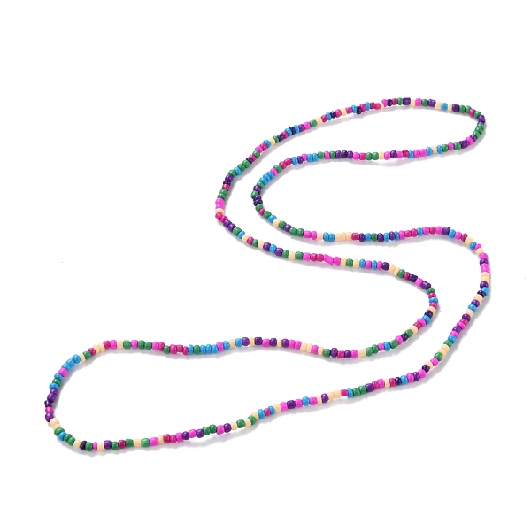 PandaHall Waist Beads, Candy Color Glass Seed Beads Stretch Body Chain, Sunmmer Jewelry for Women, Deep Pink, 31-1/2~31-7/8 inch(80~81cm)...