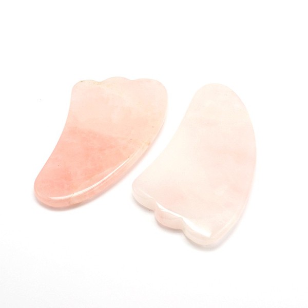 Planches gua sha en quartz rose naturel