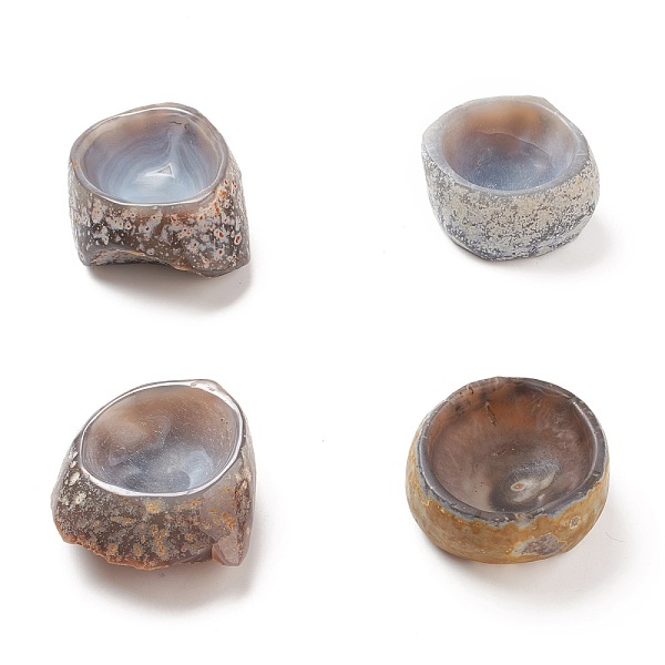 Raw Natural Agate Ashtray Stone Home Display Decorations