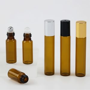 Roller Bottle 3/5/10ml Mini Empty Roll On Bottles Small Perfume Essential Oil Sample Vials Container For Aromatherapy Cosmetic Skincare Liquid - Travel Accessories