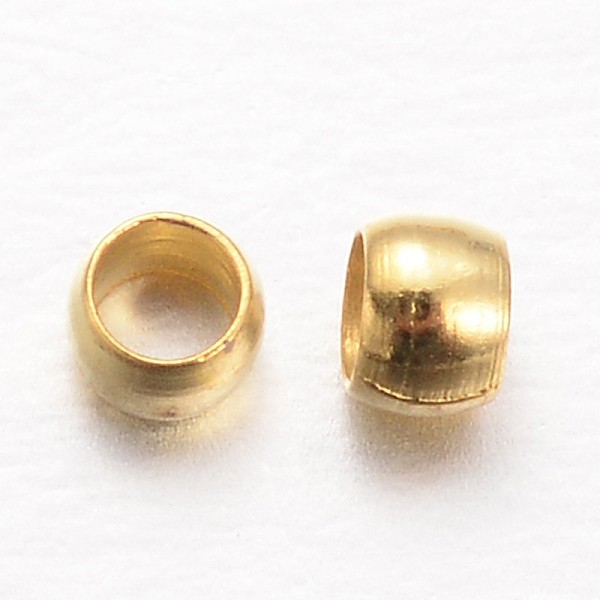 Rondelle Brass Crimp Beads