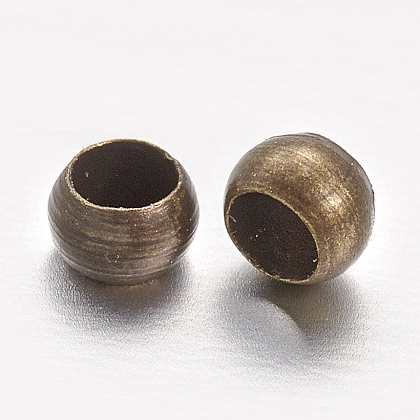 Rondelle Brass Crimp Beads