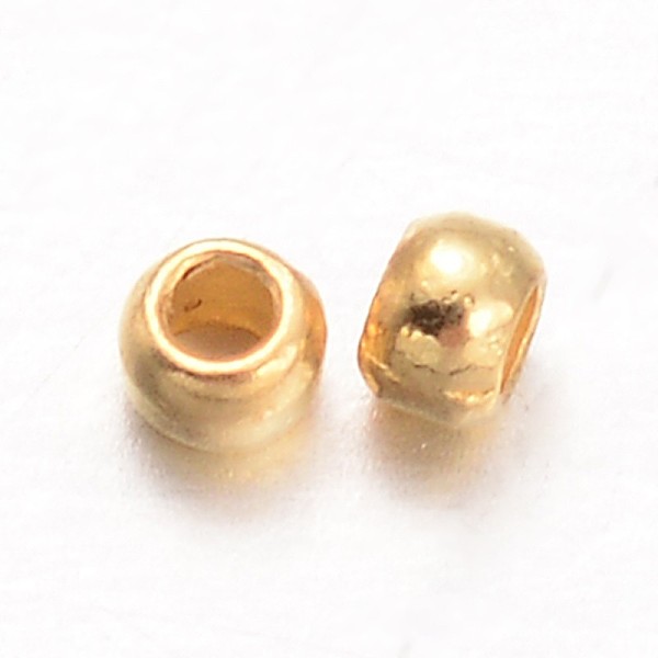 Rondelle Brass Crimp Beads