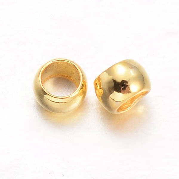 Rondelle Brass Crimp Beads