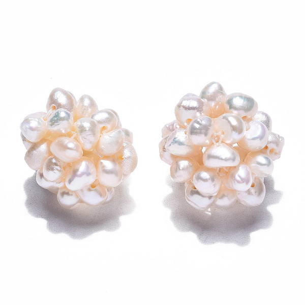 Round Natural Cultured Freshwater Pearl Beads