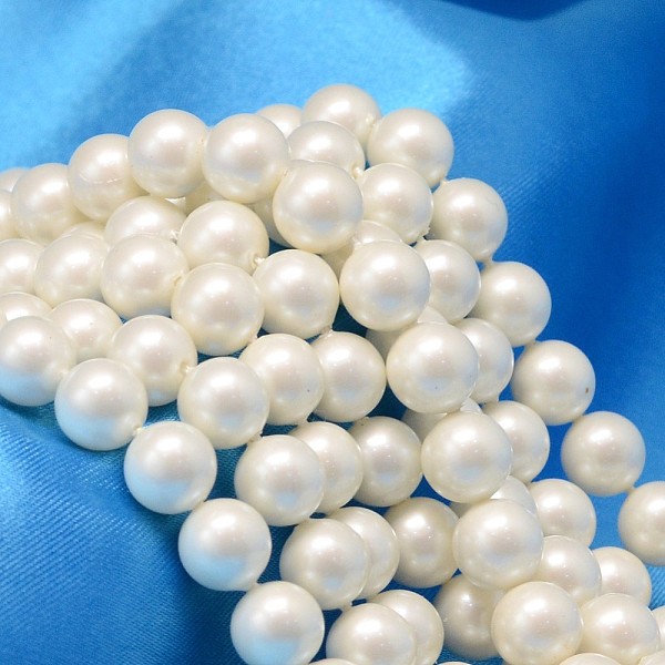 Round Shell Pearl Bead Strands