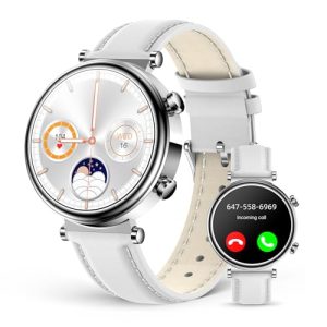 Smart Watch Fitness Trackers (Answer/Make Calls) -1.27" AMOLED Display, 24/7 Heart Rate Blood Oxygen Sleep Monitor, IP68 Waterproof Smartwatch for Wom