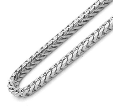 Solid .925 Sterling Silver Box Link Chain, 2mm Franco Square - 16''