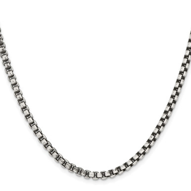 Stainless Steel 3.9mm Rounded Box Chain - 22"