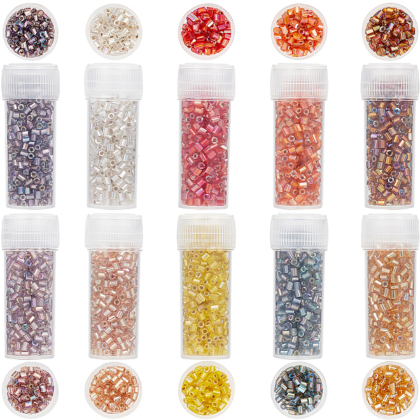 SUNNYCLUE 100G 10 Colors 11/0 Two Cut Round Hole Glass Seed Beads