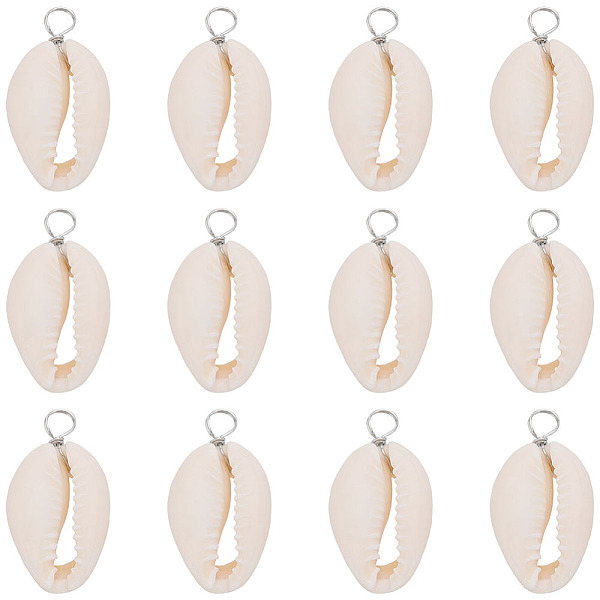 SUNNYCLUE 30Pcs Natural Cowrie Shell Pendants