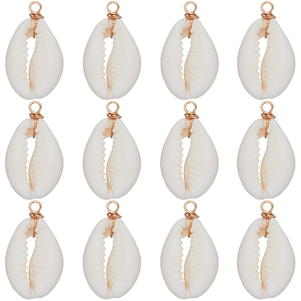 SUNNYCLUE 30Pcs Natural Cowrie Shell Pendants