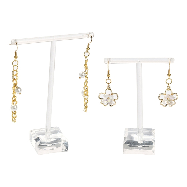 T Bar Organic Glass Earring Display Stand