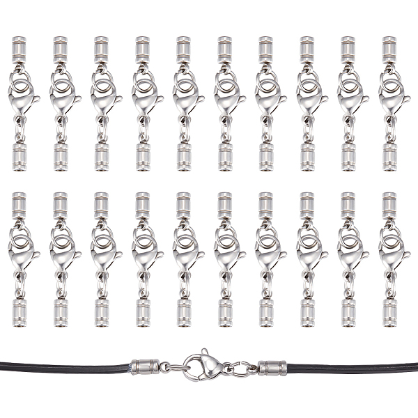 Unicraftale 20 Sets 304 Stainless Steel Lobster Claw Clasps