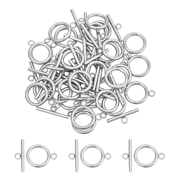 Unicraftale 30 Sets 304 Stainless Steel Toggle Clasps