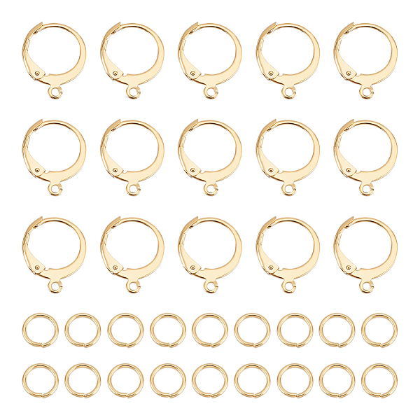 Unicraftale 40Pcs 304 Stainless Steel Leverback Earring Findings