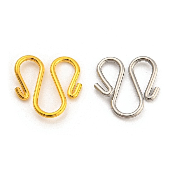 Unicraftale 60Pcs 2 Colors 304 Stainless Steel Hook Clasps