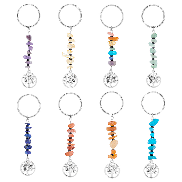 Unicraftale Natural & Synthetic Gemstone Beaded Keychains