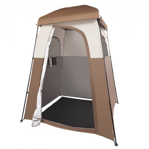 VEVOR Camping Shower Tent, 66" x 66" x 87" 1 Room Oversize Outdoor Portable Shelter, Privacy Tent with Detachable Top, Pockets, Hanging Rope and Cloth