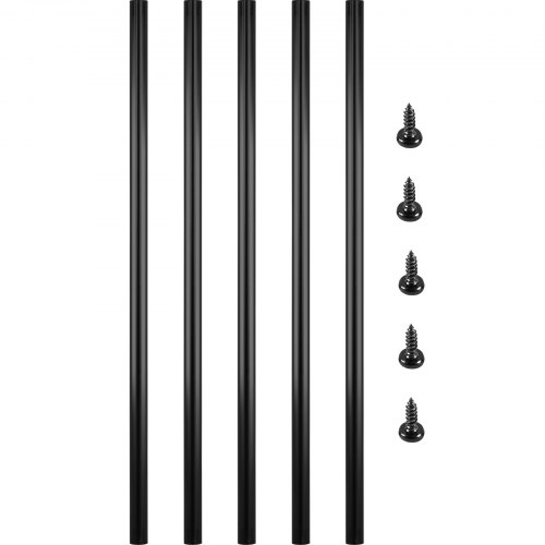 VEVOR Deck Balusters, 51 Pack Metal Deck Spindles, 32"x0.75" Staircase Baluster with Screws, Aluminum Alloy Deck Railing for Wood and Composite Deck,