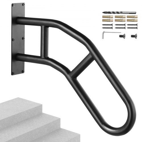 VEVOR Handrails for Outdoor Steps 32" Wall Mount Safety Railings for 1-3 Steps