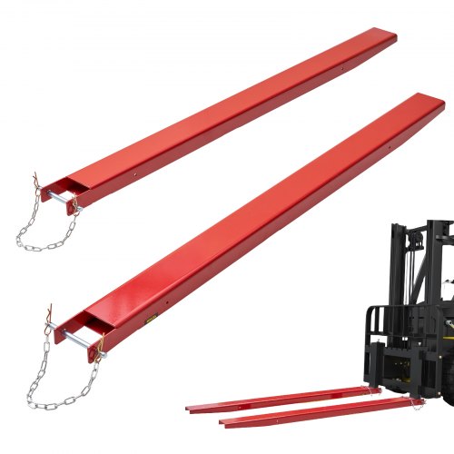 VEVOR Pallet Fork Extensions, 82" Length 4.5" Width, Heavy Duty Carbon Steel Fork Extensions for Forklifts, 1 Pair Forklift Extensions with Pins, Fork