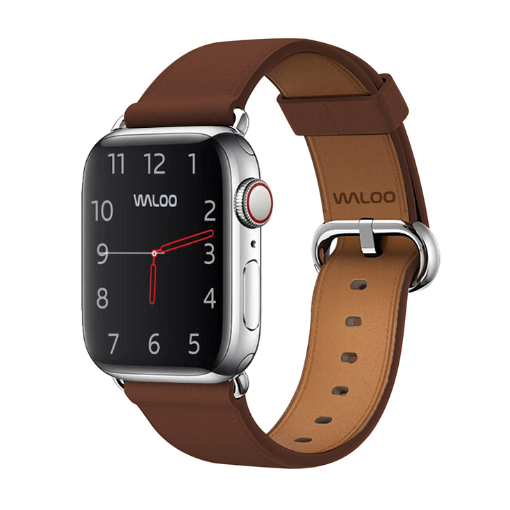 Waloo® Classic Leather Band for Apple Watch Series 1-7 - BROWN 38/40/41MM