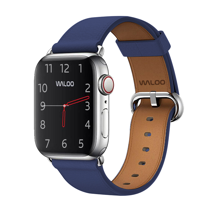 Waloo® Classic Leather Band for Apple Watch Series 1-7 - NAVY 38/40/41mm