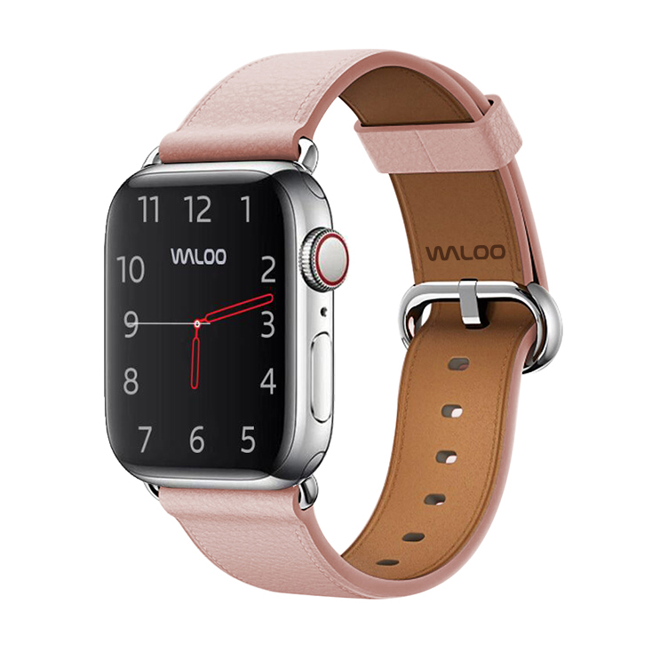 Waloo® Classic Leather Band for Apple Watch Series 1-7 - PINK 38/40/41 MM