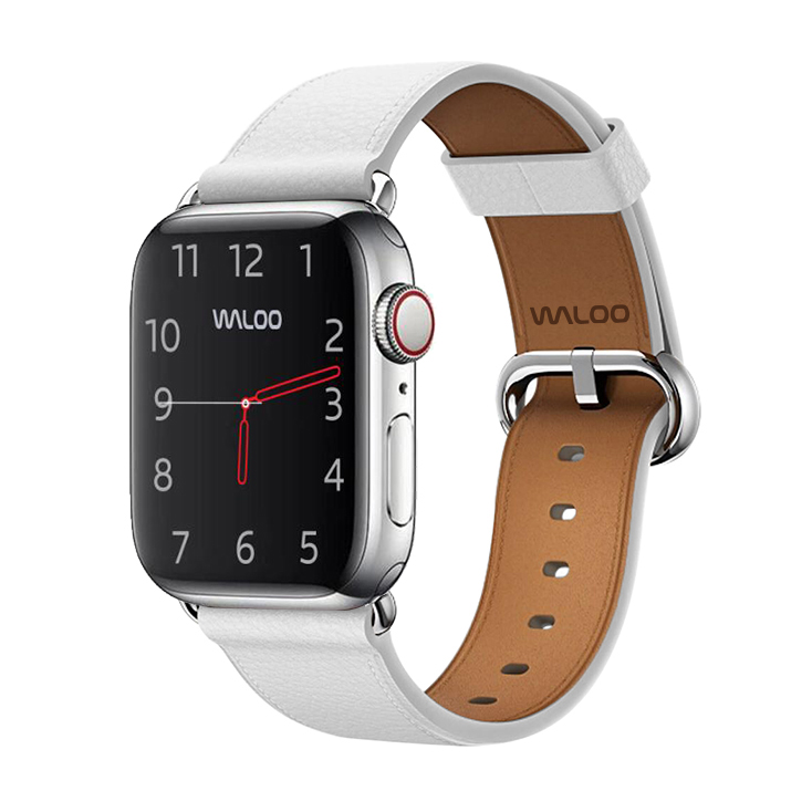 Waloo® Classic Leather Band for Apple Watch Series 1-7 - WHITE 38/40/41MM