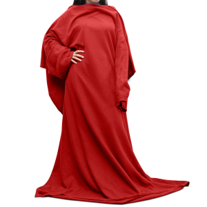 Wearable Fleece Blanket with Sleeves - iMounTEK Wearable Fleece Blanket RED