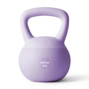YOTTOY Soft Kettlebell,Kettlebell Anti-Slip Grip Weight for Home Workouts, Kettlebells Set Strength and Safety Guaranteed 10LB-Purple
