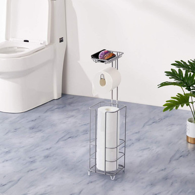 ZCCZ Freestanding Toilet Paper Holder Stand