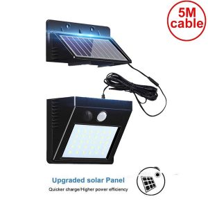 30 leds garden led solar light human infrared pir motion sensor wall lamp security waterproof ip65 outdoor lighting indoor home security gar