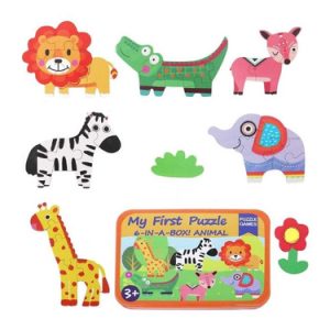 6-in-a-Box Animal Puzzle Set