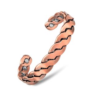 Adjustable Copper Twist Cuff Therapy Bracelet - Copper