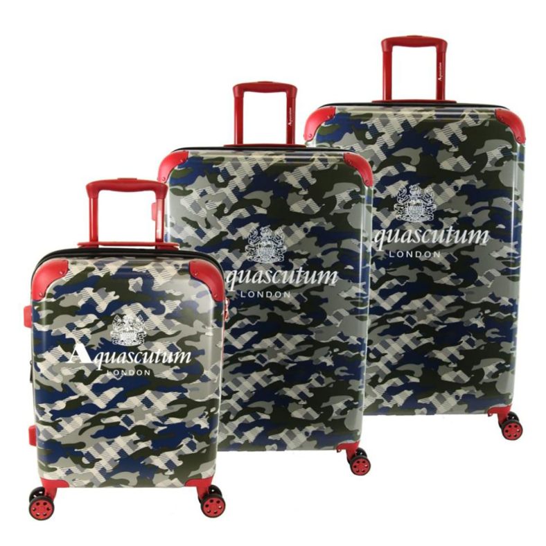 Aquascutum® Hardside Spinner Luggage Suitcases (Set of 3) – Khaki