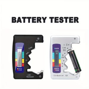 Battery Tester For Aa, Aaa, C, D, 9v, 1.55v Button Cell - Analog Status Indicator, Portable & Easy-to-read, No Battery Required Tester Tool