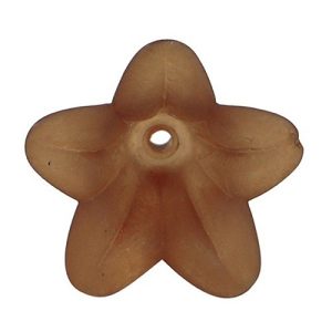 Chocolate Frosted Transparent Acrylic Flower Beads