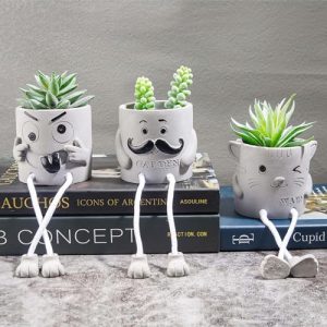 Der Rose 3 Packs Fake Plants Succulent Plants Artificial Faux Plants Indoor for Home Office Desk Bathroom Bedroom Decor